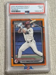2024 Bowman Draft Ryan Waldschmidt Orange 25/25 PSA 9 POP 3 BOOKEND BD-18