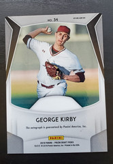 2019 Prizm Draft Picks George Kirby Red & Black Snake Skin Prizm Auto Mariners