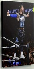 Jey USO WWE Canvas Black Leather Ready To Ship 16x24in