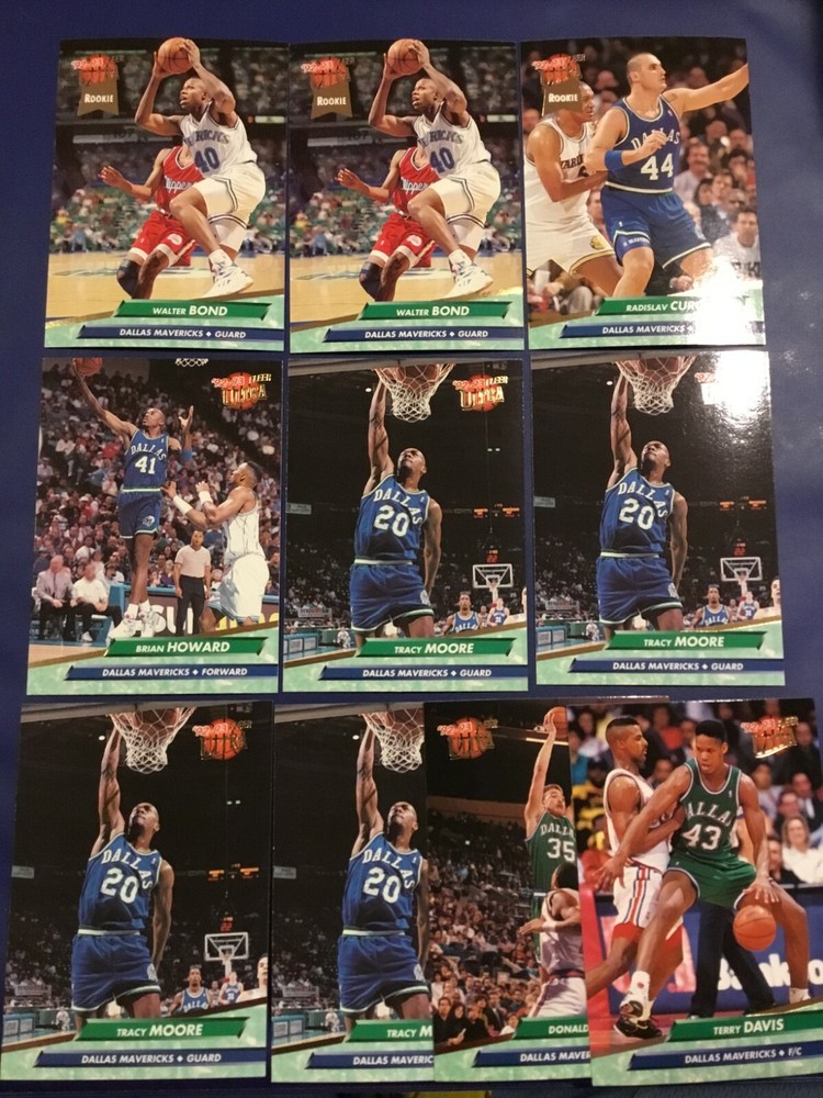 1992-1993 Fleer Ultra MOORE, BOND, HOWARD, DAVIS, CURCIC RC Lot 10 Mavericks