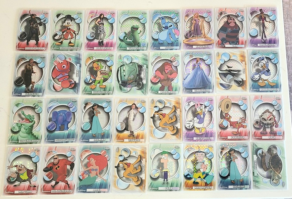 2026 Topps Chrome Disney MASSIVE LOT of X-Fractor, Prism, & Ray Wave (137 Ct)