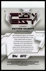 2025 Topps Finest UFC #74 Payton Talbott Purple Checkerboard Refractor /150