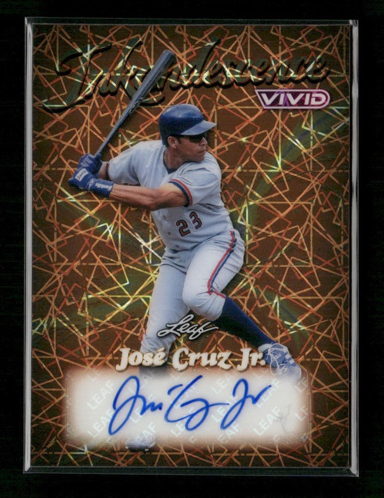 2026 Leaf Vivid Jose Cruz Jr. Inkandescence Auto Orange Lazer #/5 #I-JCR