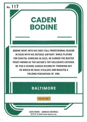 2026 Donruss Caden Bodine Rated Prospect Optic Baltimore Orioles