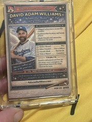 Custom Personalized handmade 2025 Adam The Woo Baseball Card New