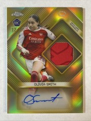 OLIVIA SMITH 2025-26 Topps Chrome UWCL Rookie Match-Worn Jersey Auto GOLD /50
