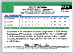 JAISON CHOURIO HILLCATS 2025 TOPPS PRO DEBUT #PD-177