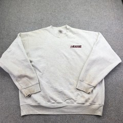 Vintage Portland Trail Blazers Sweatshirt Mens XL Gray NBA Fruit Of The Loom 90s