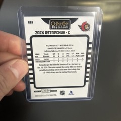 2024-25 OPC Platinum Retro Rookie Insert Zack Ostapchuk R85 Ottawa Senators