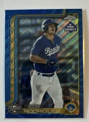 2025 Topps Pro Debut – Chrome Victor Rodrigues #PDC-66 Blue Wave Refractor /150