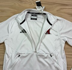 NWT Men’s Adidas Miami of Ohio RedHawks 1/4 Zip Pullover Top Adult Small NEW