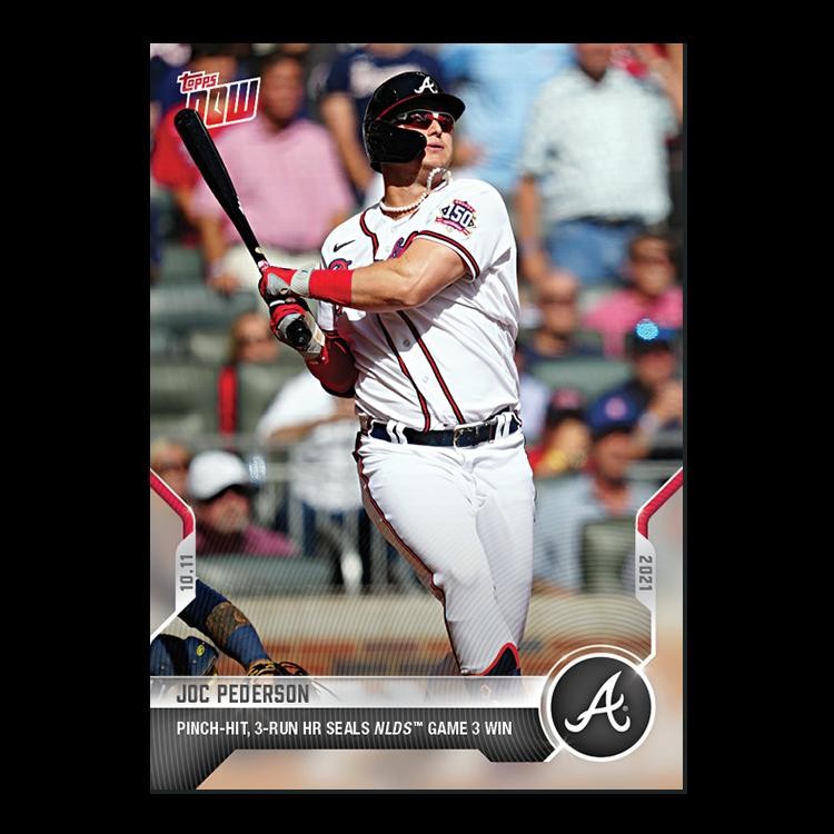 Joc Pederson – 2021 MLB Topps Now Card 953 – Print Run: 452 Atlanta Braves