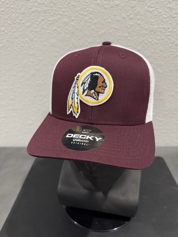 Retro Classic Throwback Washington Redskins Logo Adult Trucker Snapback Hat NEW