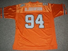 Unsigned DWAYNE JOHNSON Jersey Custom Sewn New Football Miami S-3XL All 3 Colors