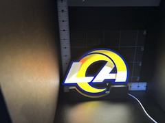LA Rams Illuminated Display Unit – 3D Printed LED Lightbox for NFL Fans