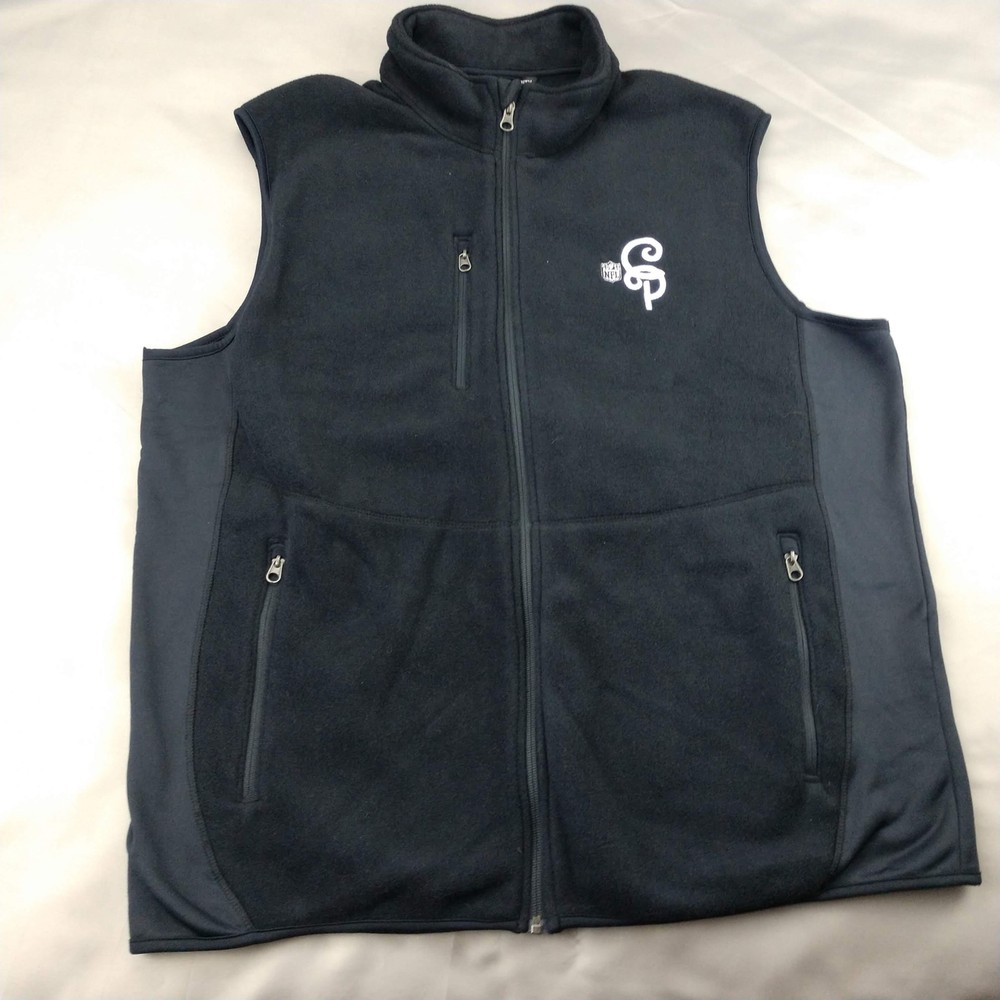 NFL Jacket Mens XL Blue NFL Football Port Authority Fleece Vest Full Zip