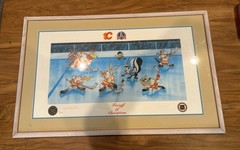 Looney Tunes 1989 Faceoff Of Champions Stanley Cup LE Calgary Flames Litho /500