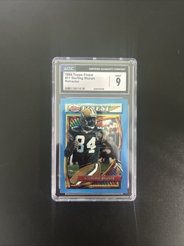 1994 Topps Finest Sterling Sharpe Refractor CGC 9