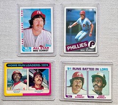Mike Schmidt 4 Card Lot 1970s 1980s Topps Phillies HOF All-Star Plastic Cases