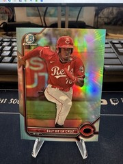 2022 Bowman Draft Chrome ELLY DE LA CRUZ Rookie #BDC-80 Sky Blu REFRACTOR RC
