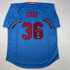 Autographed/Signed Jim Kaat Minnesota Light Blue Baseball Jersey Beckett BAS COA