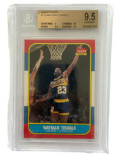 1986-87 Fleer Basketball Wayman Tisdale (C 9/E 9.5/C 10/S 9.5) BGS9.5 GEM MINT