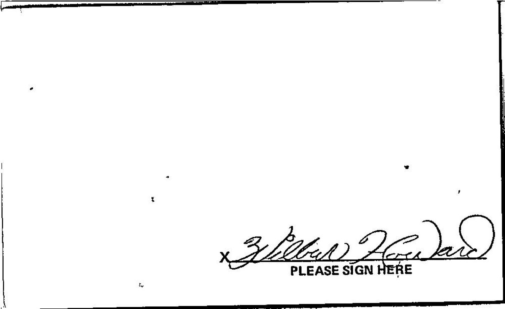 -Wilbur Howard- (d.2022) Signed/Autograph/Auto Index Card Houston Astros MLB