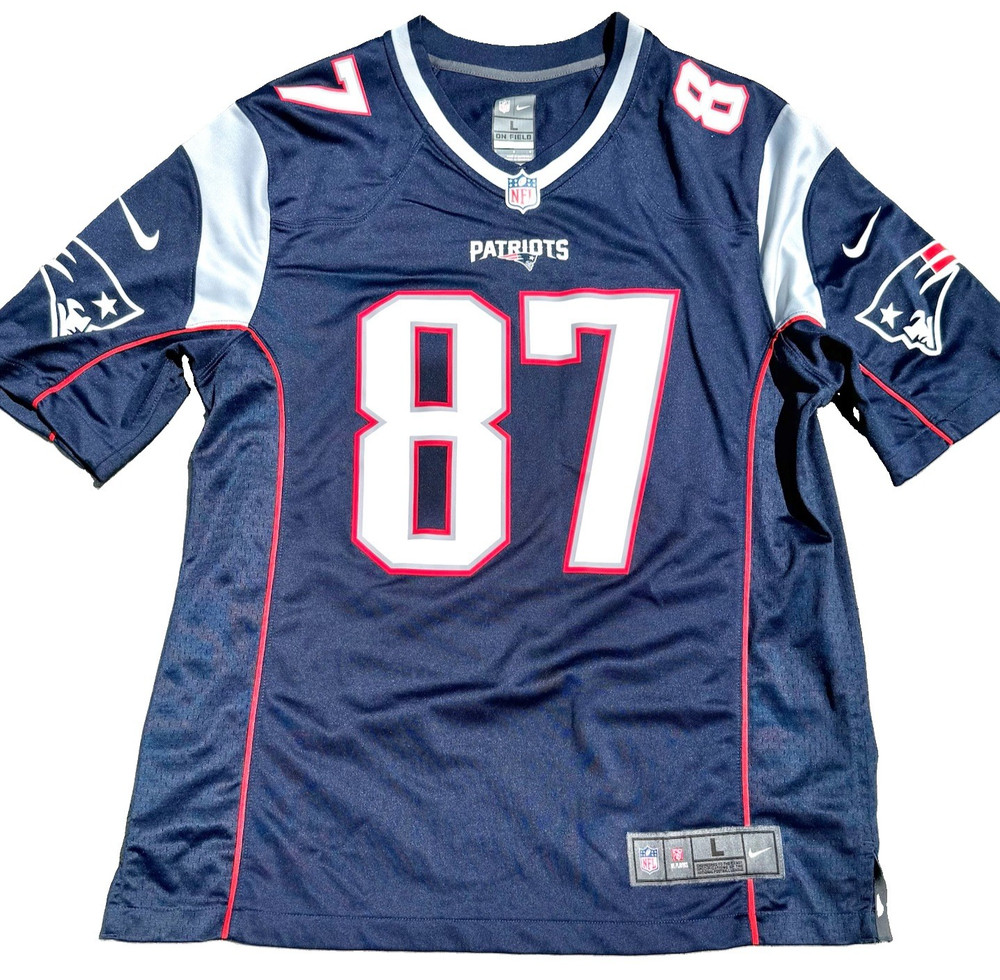 New England Patriots Rob Gronkowski NFL Nike On Field Football Jersey Mens Large