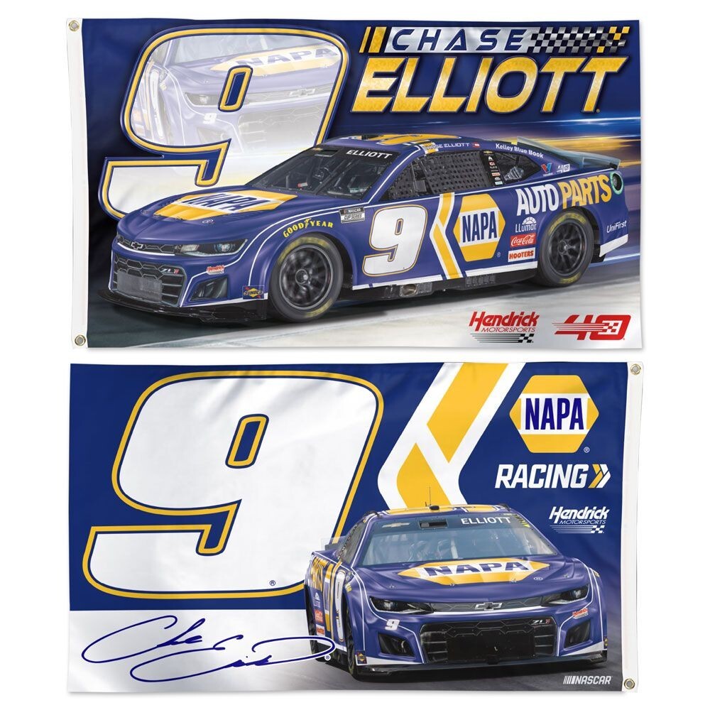 Chase Elliott #9 Napa Racing Nascar Double-Sided 3×5 Flag Free shipping