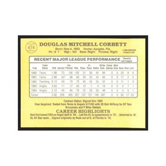 1985 Donruss Doug Corbett Angels #474