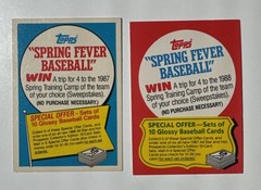 MLB 1980s Promo Cards lot of 5 Topps Baseball promos