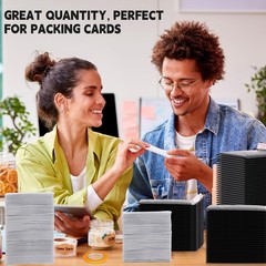 302 Pcs Trading Card Shipping Protector Set – 200 Plastic Inserts, 100 Bubble Ma