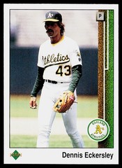 Dennis Eckersley, 1989 Upper Deck, #289, Oakland Athletics,