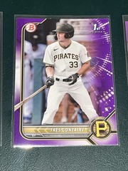 2022 Bowman Draft Tres Gonzalez PURPLE /250