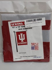 Go Hoosiers! Garden Banner 13&Prime; x 18&Prime; Silk Screen IU Indiana University