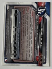 Dennis Santana Dodgers 2018 Bowman Chrome Atomic Refractor /100 Auto Autograph