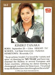 1992 Lime Rock Pro Cheerleaders #161 KIMIKO TANAKA