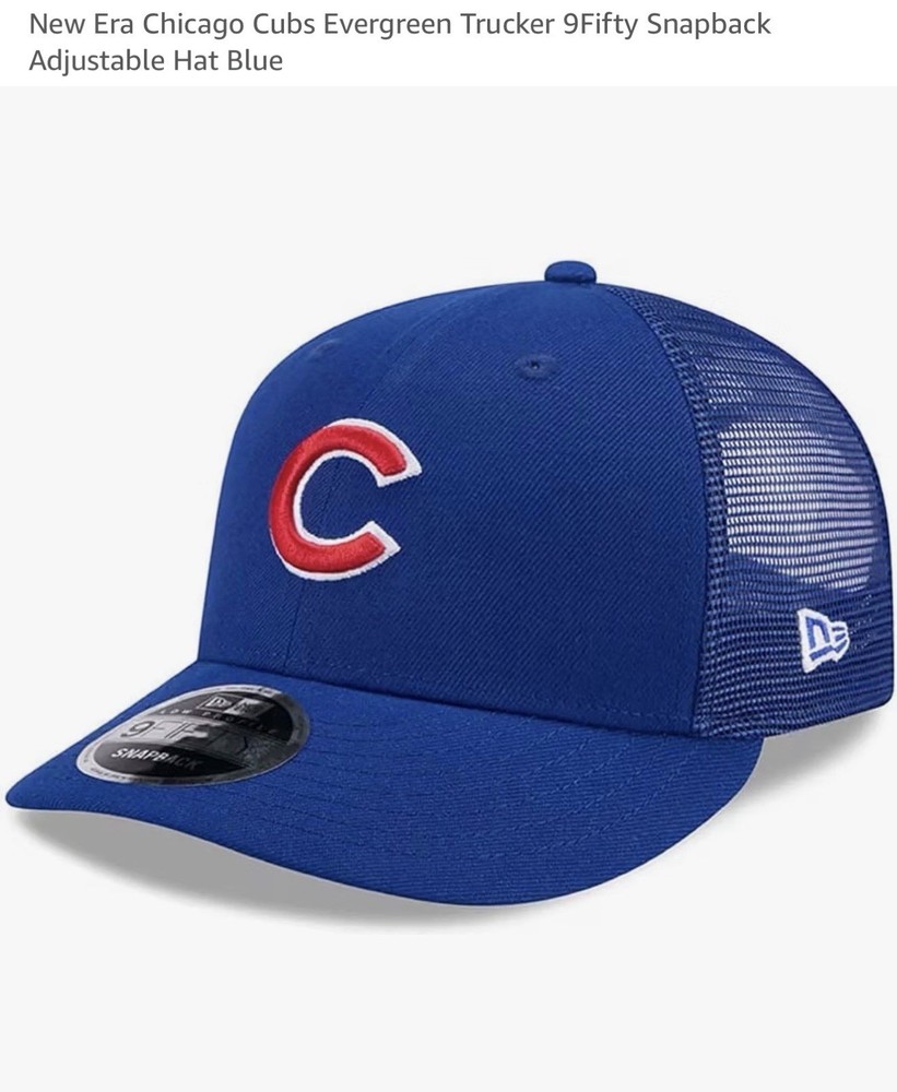 New Era Chicago Cubs 9Forty Trucker Mesh Blue Adjustable Snapback Hat Cap