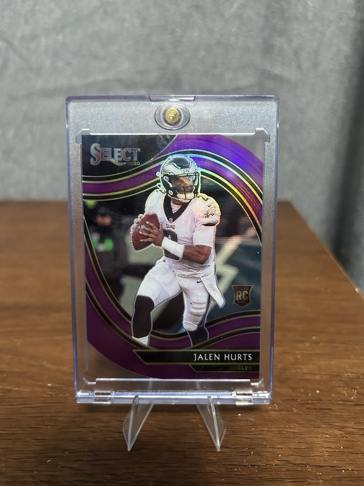 2020 Panini Select – Field Level Jalen Hurts #350 Purple Prizm Die-Cut (RC)