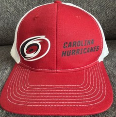 Rare Carolina Hurricanes Port Authority Adult OSFA Trucker Snapback Hat Cap NICE
