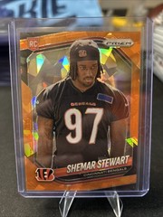 2025 Panini Prizm, Orange Cracked Ice – Shemar Stewart (RC), Cincinnati Bengals