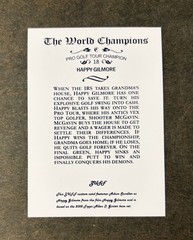 Happy Gilmore Handmade Custom Sports Card, Golf, Adam Sandler, 1996