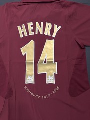 Thierry Henry Arsenal New Size L 2005/2006 Season Retro Jersey
