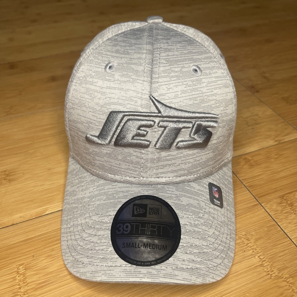 New Era 39THIRTY New York Jets Heather All Gray Grey Flex Fitted S/M Stretch Hat