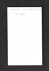 Ransom Jackson d. 2019 RIP Signed Autographed 3X5 Index Card 1950 Chicago Cubs