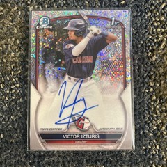 2023 Bowman Chrome Prospects Victor Izturis Auto Speckle Refractor /299 1st RC