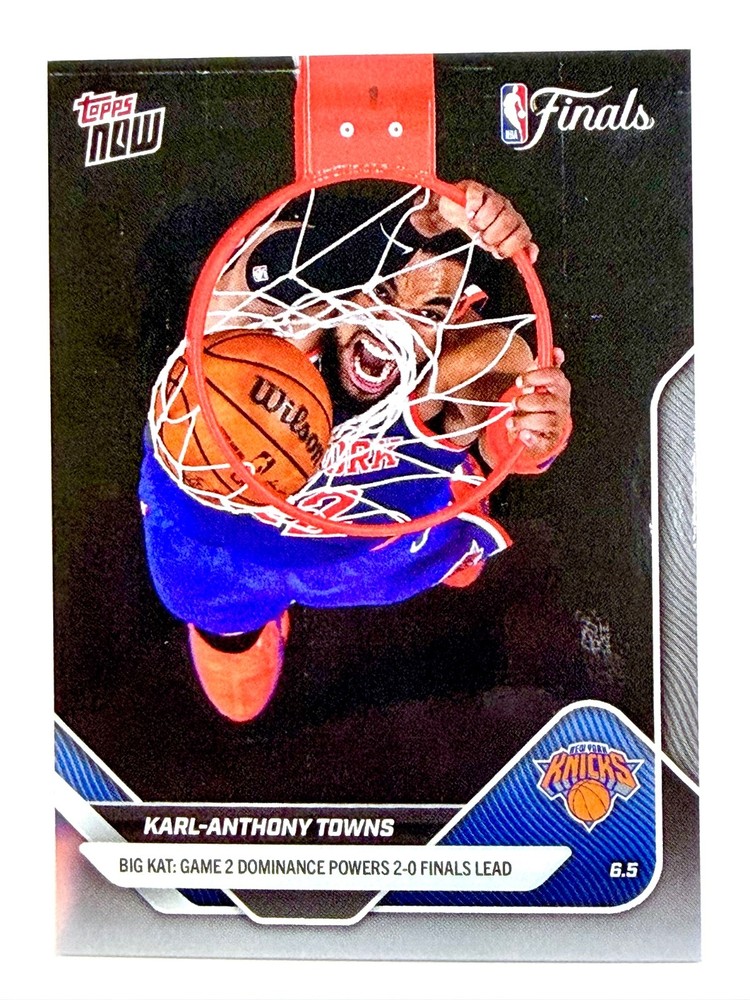 2025-26 NBA Topps Now KARL-ANTHONY TOWNS #332 Finals – New York KNICKS