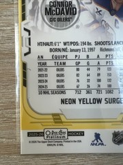 2025-26 O-Pee-Chee Platinum Connor McDavid Neon Yellow Surge #63 Edmonton Oilers