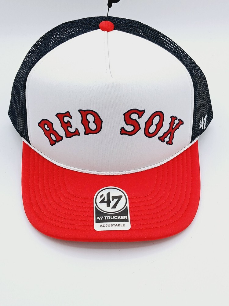 ‘47 Brand Boston Red Sox Foam Rope Trucker Adjustable Hat Cap Red/Blue/White.