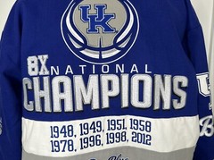 Kentucky Wildcats 8-Time Champions Commemorative Twill Jacket – Size L – Style 1